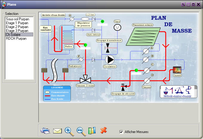 warita II logiciel interface plan